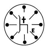 Eine einfache elektronische Schaltung mit mehreren Komponenten. Die Schaltung enthält einen Widerstand und einen Kondensator.