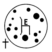 Ein Zellmembranmodell mit verschiedenen Proteinen und einer Markierung